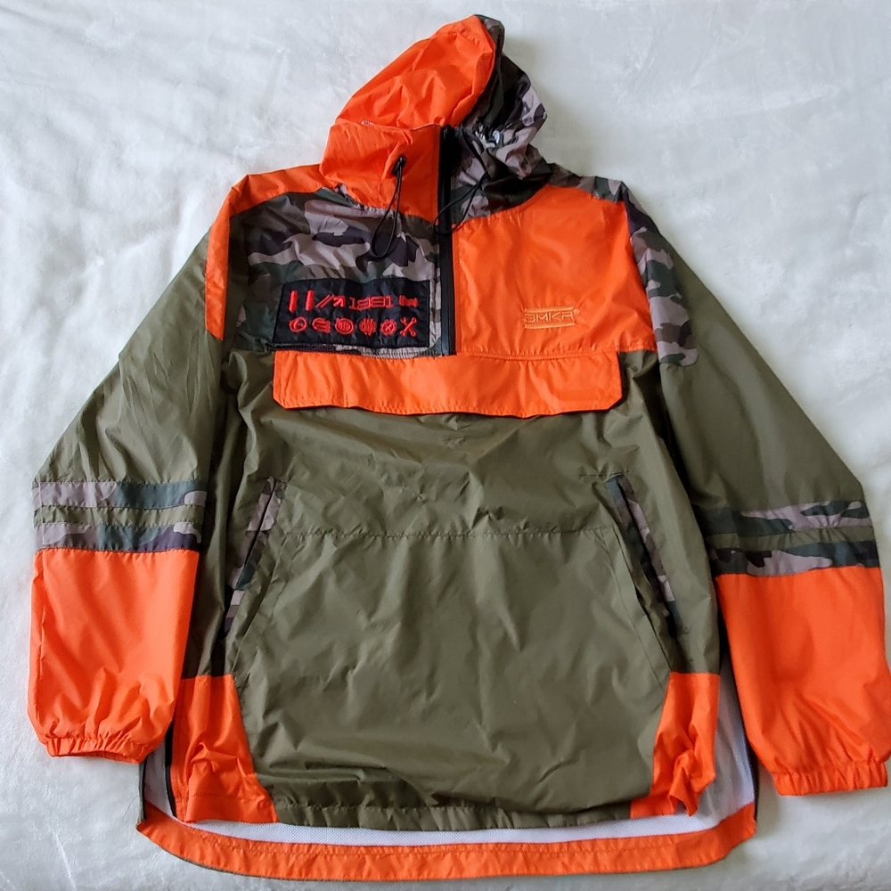 Men's Smoke Rise Green/orange  pullover